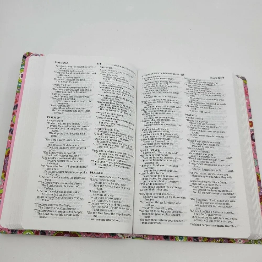 International Children's Bible Shiny Sequin Pink Colorful Holy Bible - Picture 7 of 10